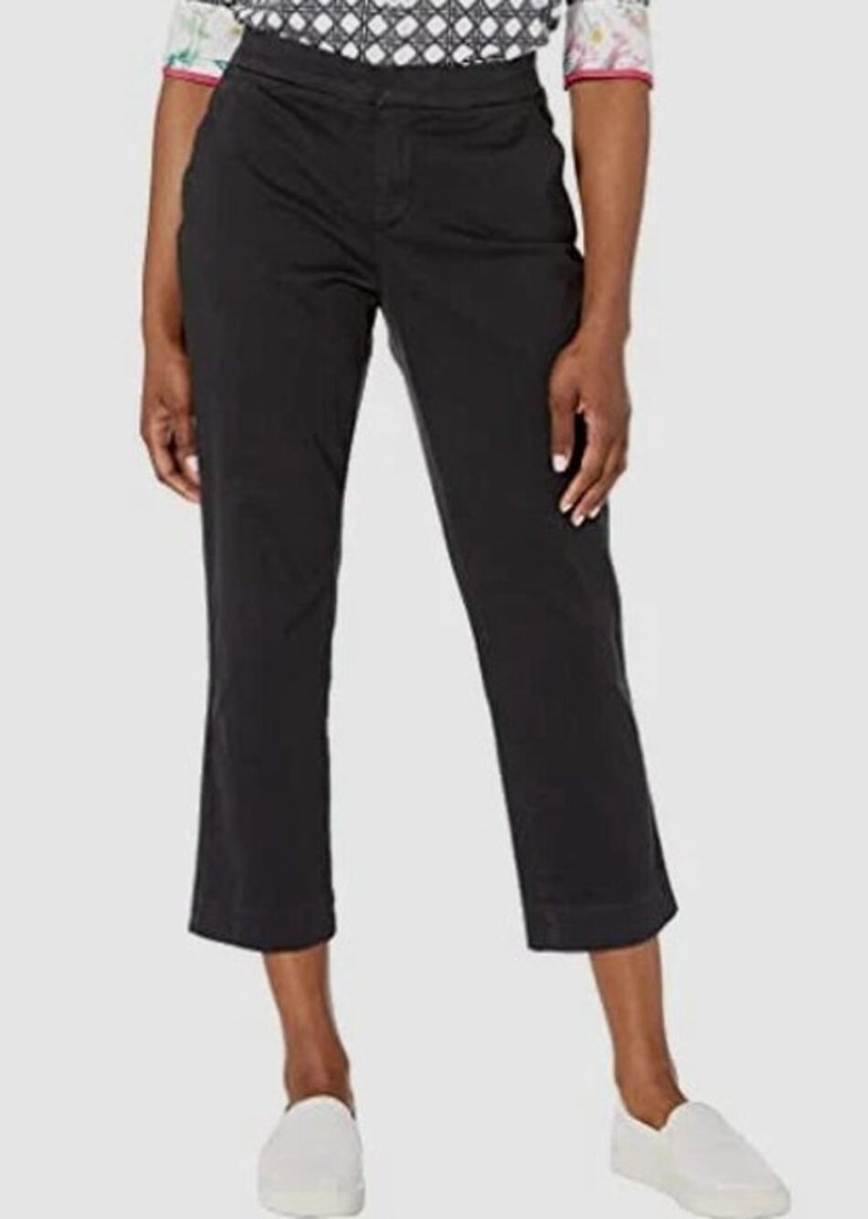 NYDJ Womens Lift Tuck Everyday Tapered Trousers Size 14P Navy Stretch Casual